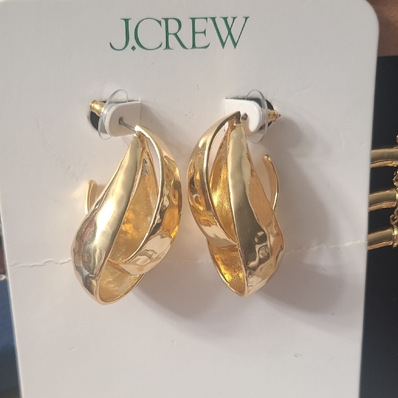 J. Crew Jewelry - J. Crew Gold Sculptural Earrings
